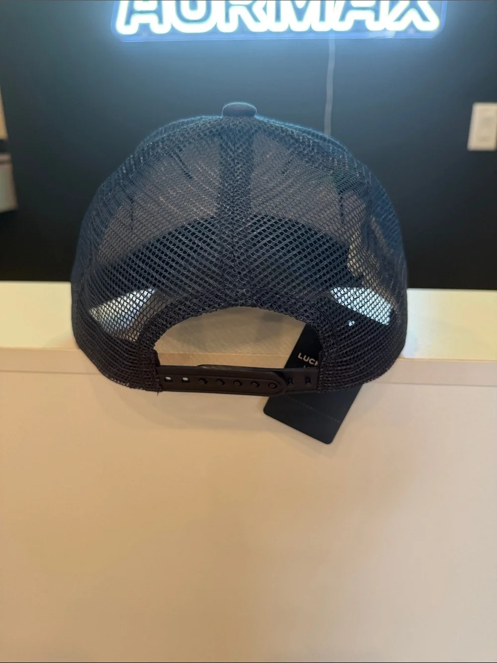 Lucky Brand Navy and Gold Mesh Back Cap